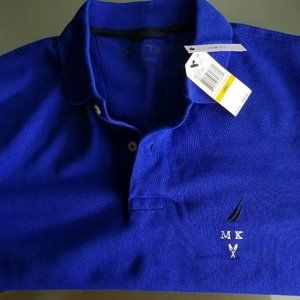 MSRP $44.5 Nautica MK Polo Shirt Small Slim Fit Cobalt